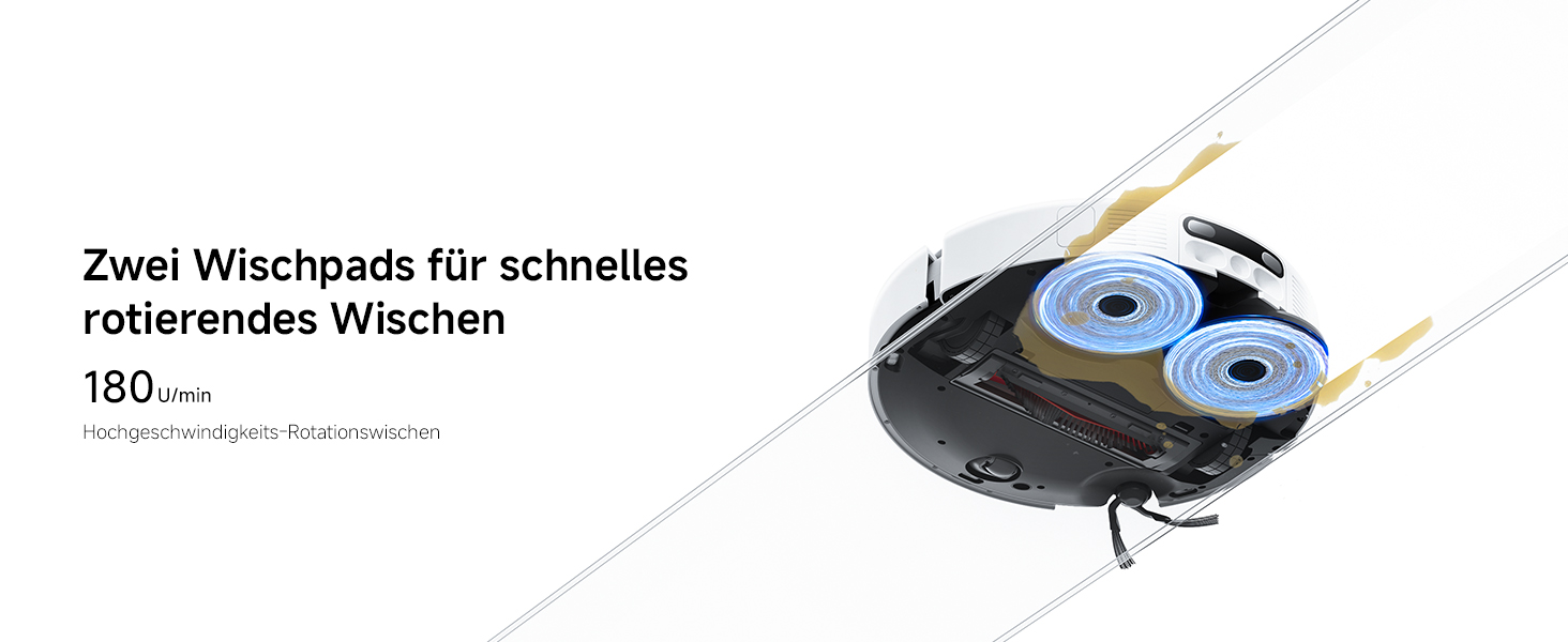 Робот-пилосос з функцією вологого прибирання Xiaomi H50 Pro (2026), потужність всмоктування 6000 Па, підйомні швабри