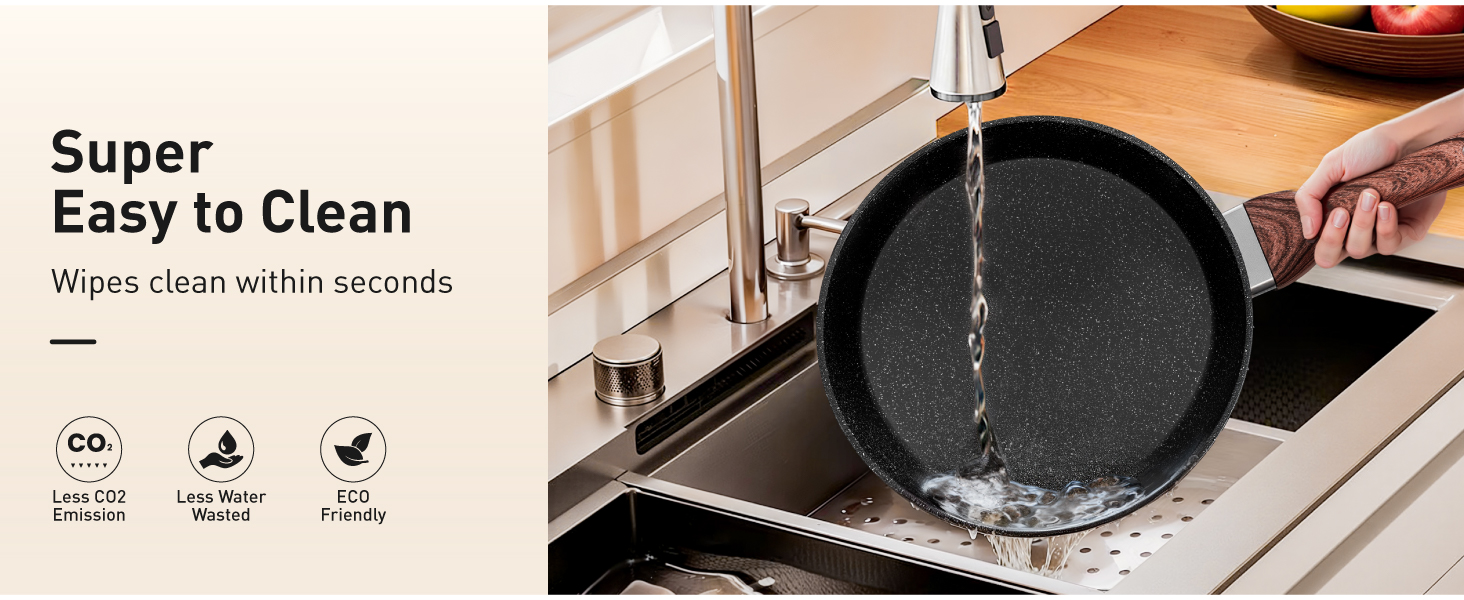 Набір посуду DishDelight 12-piece з гранітною керамікою, індукційний, чорний