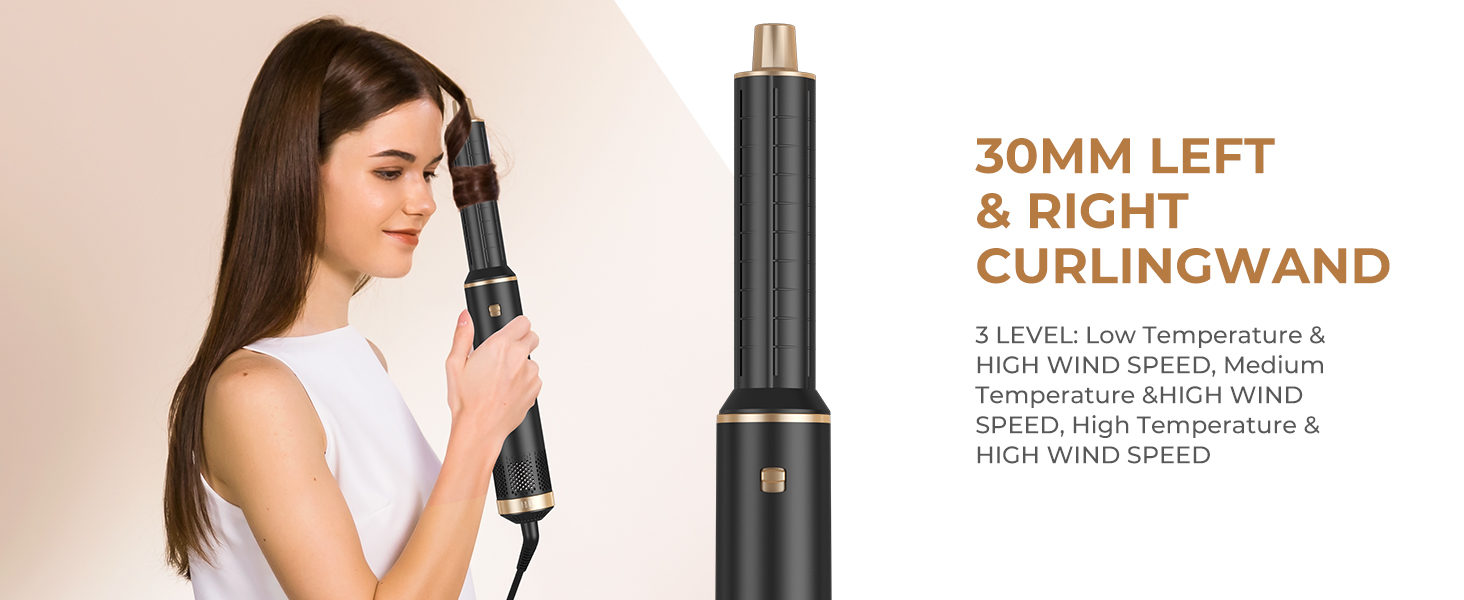 UKLISS Airstyler Pro 7-в-1: професійний фен-щітка з іонізацією, 1400W. Для створення локонів, випрямлення та сушіння волосся. (Жовтий)
