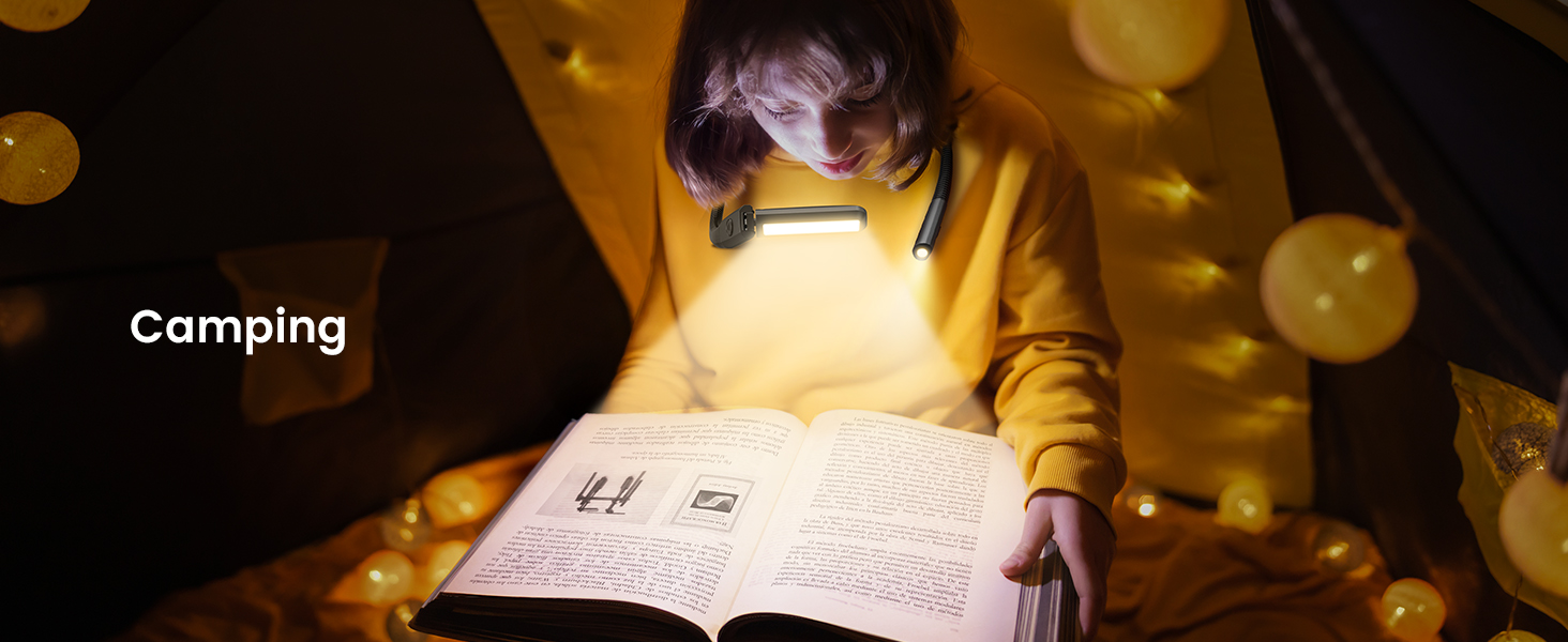 Настільна лампа Glocusent для читання в ліжку, 5 кольорів, регульована яскравість, акумулятор 100 годин, для читання, рукоділля, ремонту