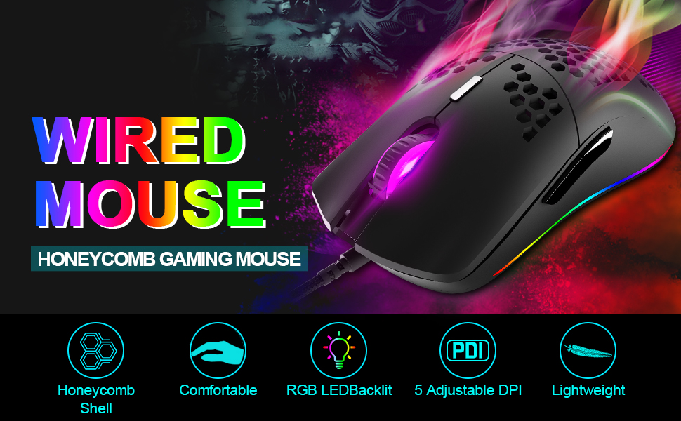 Ігрова комбінація клавіатури та миші MAGIC-REFINER: механічна клавіатура 62 клавіші, RGB-підсвітка, миша 12000 DPI, USB-C, для PC/Mac/Win (червоний перемикач)