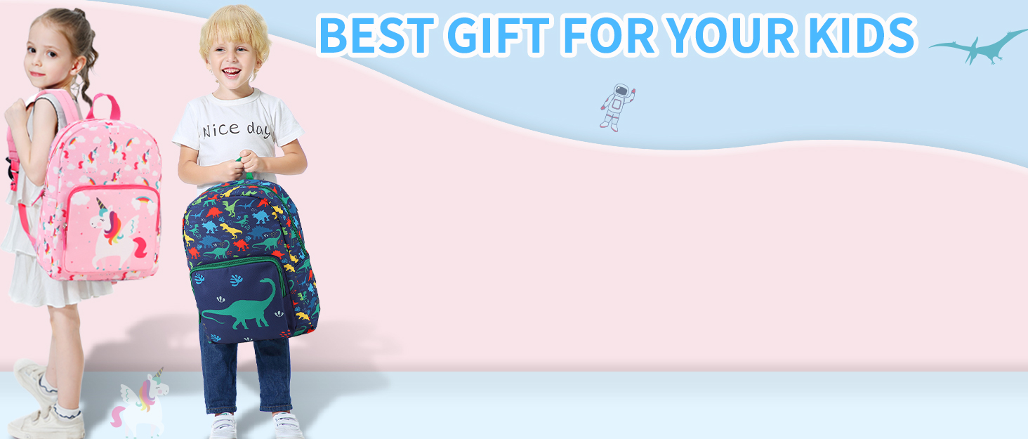 Дитячий рюкзак RAVUO для дівчаток та хлопчиків, шкільний рюкзак з нагрудним ремінцем, милий рюкзак з єдинорогом/динозавром для дітей 3-8 років, рюкзак для дошкільнят/1 класу, рюкзак з метеликом