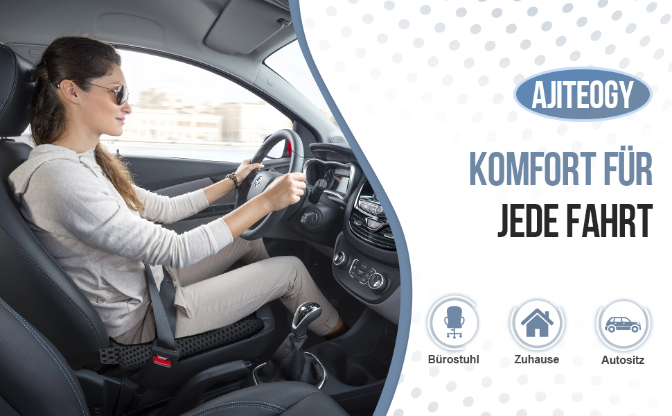 Підвищення для сидіння автомобіля Ajiteogy: ергономічна підставка з memory foam для водія, сумісна з транспортерами