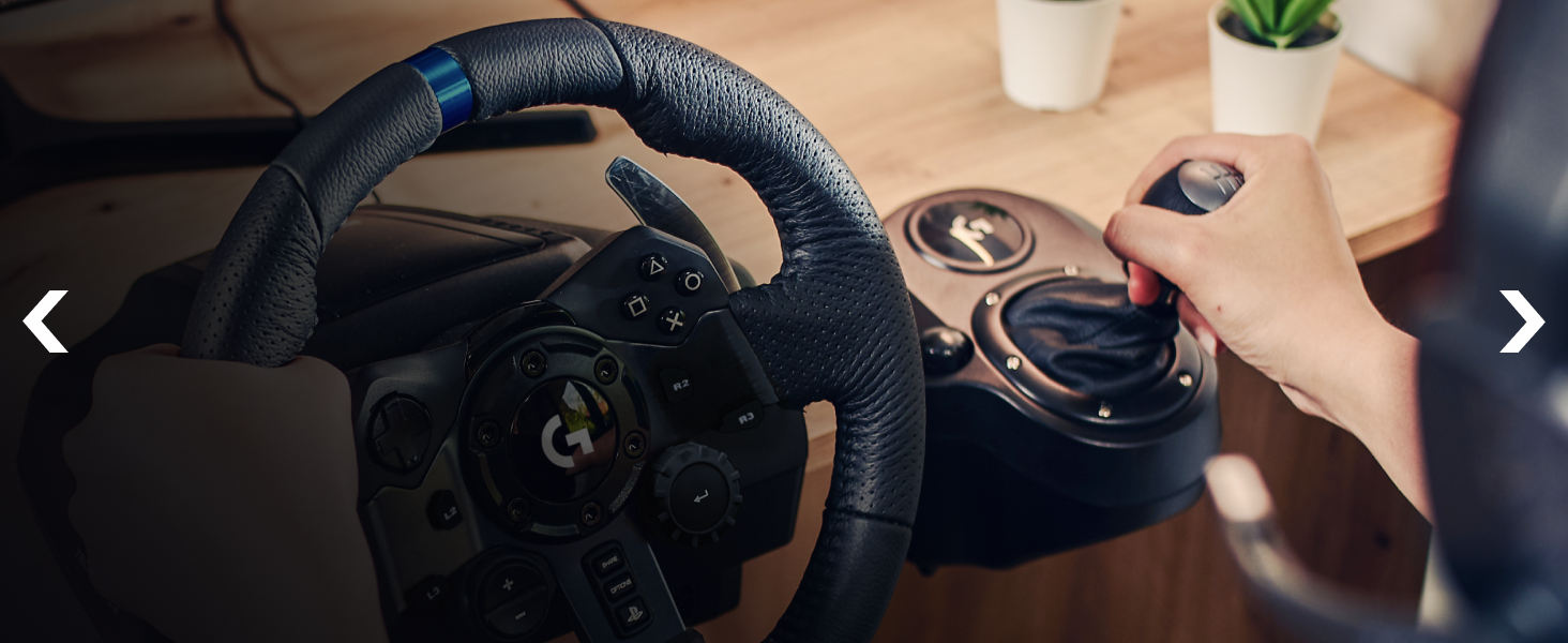 Руль Logitech G923 TRUEFORCE з педалями: імітація реальної водіння, для PS5, PS4, PC, Mac, чорний