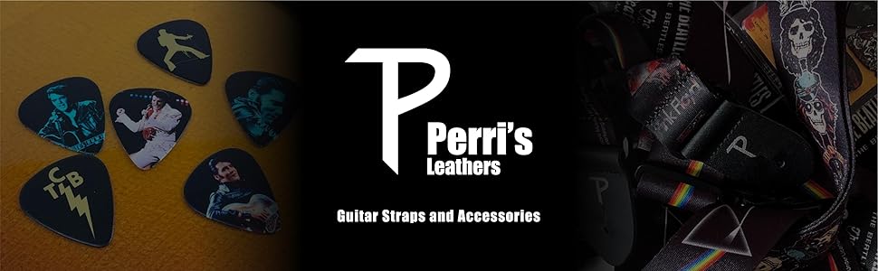 Гітарний ремінь Perris Leathers Iron Maiden з високоякісним зображенням, чорний / чорний