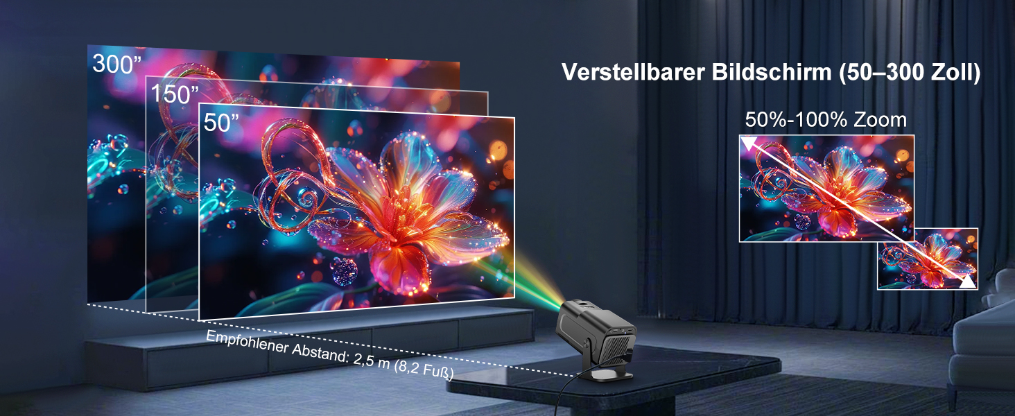 Проектор Sala320max P92Max: 4K, 1080P, WiFi, Bluetooth 5.2, Android 13, Netflix, YouTube, Prime Video, Автофокус