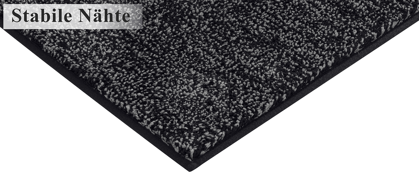 Килимок для дому та ванної кімнати SHACOS, 80 x 120 см, чорно-сірий, з антиковзаючою поверхнею