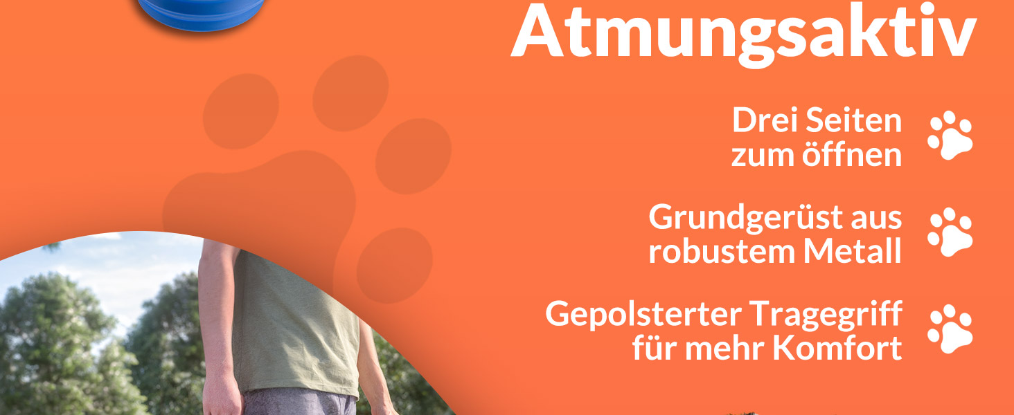 Кія для собак XXL 90x60x66 см, складана, дихаюча, міцна, для транспортування в авто, переноска для домашніх тварин, блакитний колір