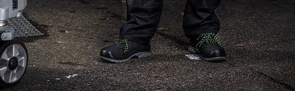 Черевики робочі ACE Constructor S3-Arbeitsschuh - захисне взуття для чоловіків з металевим підноском, водонепроникні, зелено-чорні, 46 EU