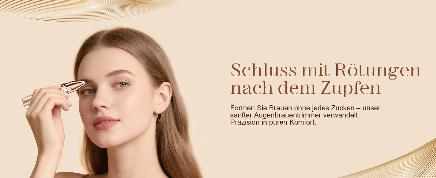 Електричний триммер для брів та обличчя для жінок 2-в-1: триммер для брів та обличчя, для видалення пушку на губах та обличчі