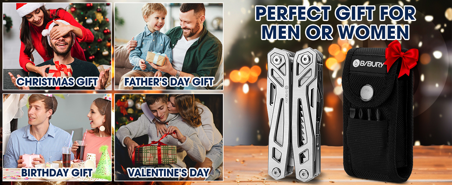 BIBURY Multitool - Titanium & Stainless Steel Multitool Set for Men & Women | Outdoor, Camping, Hunting, Fishing & Hiking