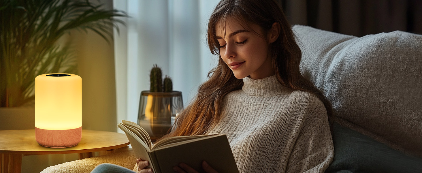 Нічник LED 2 шт, сенсорний диммер, USB зарядка, пульт ДУ, 13 кольорів, 3 режими, бездротовий таймер для спальні/вітальні (Коричневий)