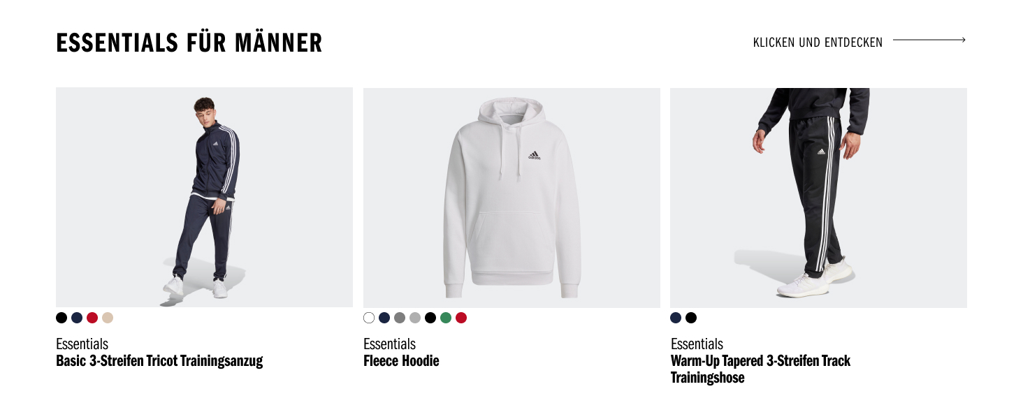 Чоловіча толстовка-худі Adidas Essential Three Stripes на блискавці, френч-террі, чорна/біла, розмір XL