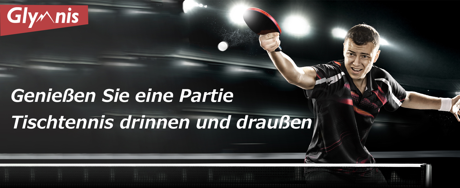 Набір для настільного тенісу Glymnis: 4 ракетки, 8 м'ячів, компактна сумка. Підходить для початківців, сім'ї та професіоналів