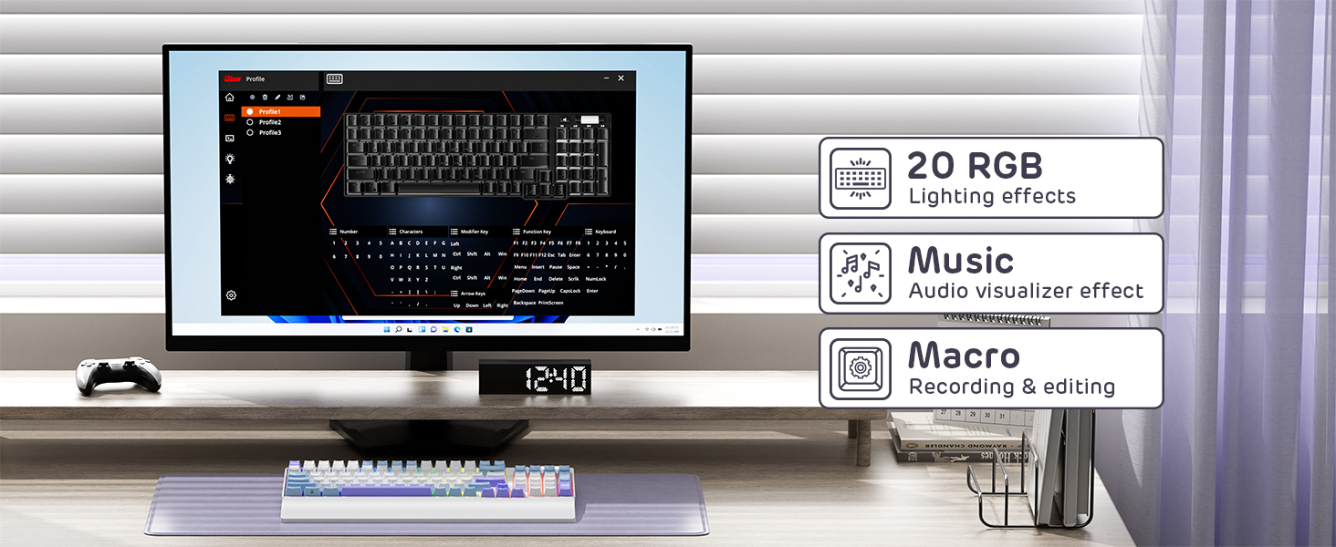 Механічна клавіатура Royal Kludge RK96 RGB Limited Edition з підсвічуванням, 96 клавіш, бездротовий зв'язок (BT5.0/2.4G/USB-C), Hot-Swap, підтримка програмного забезпечення, лінійні перемикачі, QWERTY, підставка для зап'ястя, колір: хромовий зелений