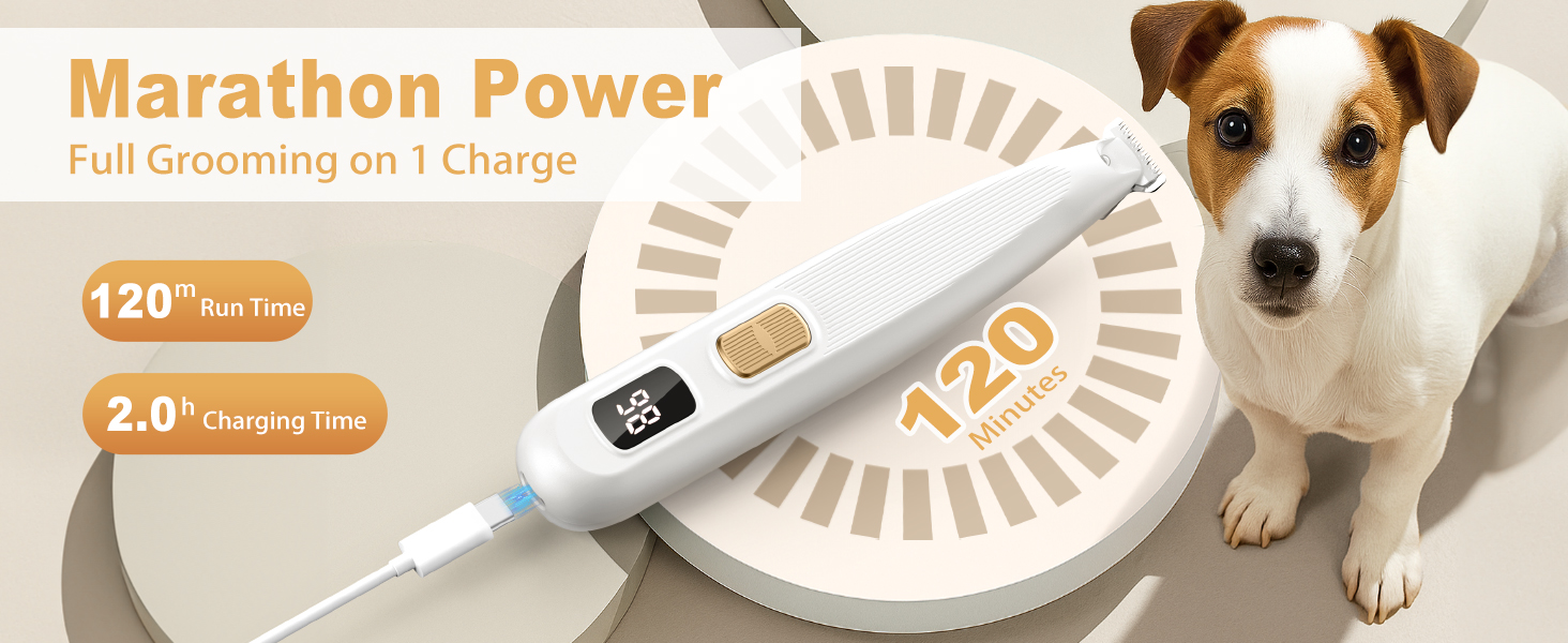 Триммер для лап собак Leise: професійна машинка для стрижки з LED-підсвічуванням, водонепроникний, USB-зарядка, для собак та котів