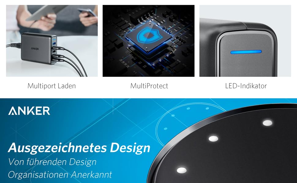 Зарядний пристрій Anker PowerPort Speed 5 63W 5 портів USB з Quick Charge 3.0 та Power IQ для Samsung, iPhone, iPad