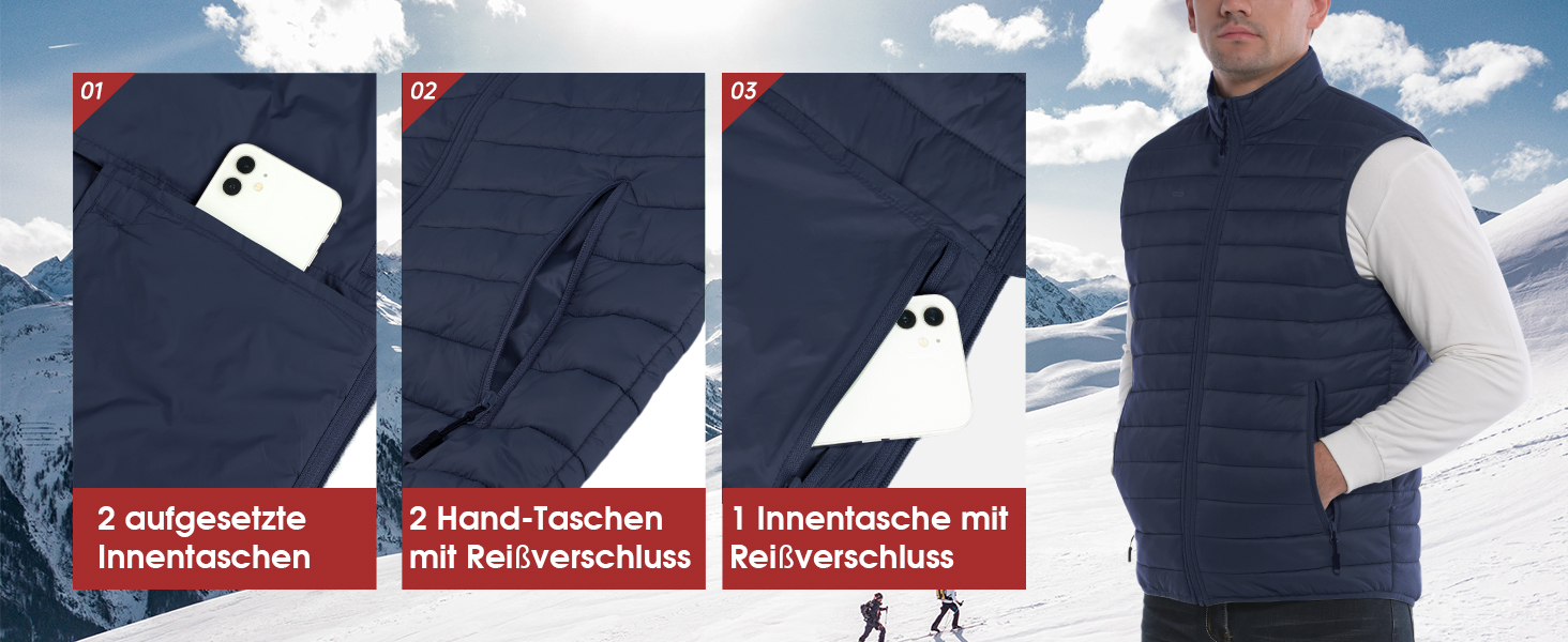 Стьобана жилетка для чоловіків 33000ft Outdoor з утеплювачем, гібридна спортивна жилетка з 5 кишенями, для походів та їзди на коні (Сірий, 4XL)