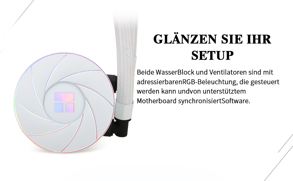 Thermalright AQUA ELITE 360 ARGB: Система водяного охолодження CPU з 3 вентиляторами 120mm, 1550RPM, для AMD/Intel, білий колір