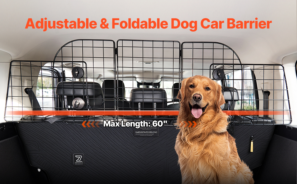 Автобар'єр для собак VEVOR - регульована перегородка, сітка (968x405 мм), захист для заднього сидіння, універсальна для SUV, позашляховиків, вантажівок, складана (93-150см*42см)