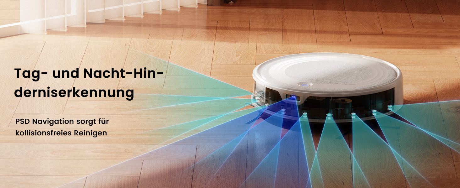 Робот-пилосос LEFANT M310 Ultra: потужність 6000Pa, вологе прибирання, лазерна навігація, керування через додаток та Alexa, захист від заплутування шерсті, білий