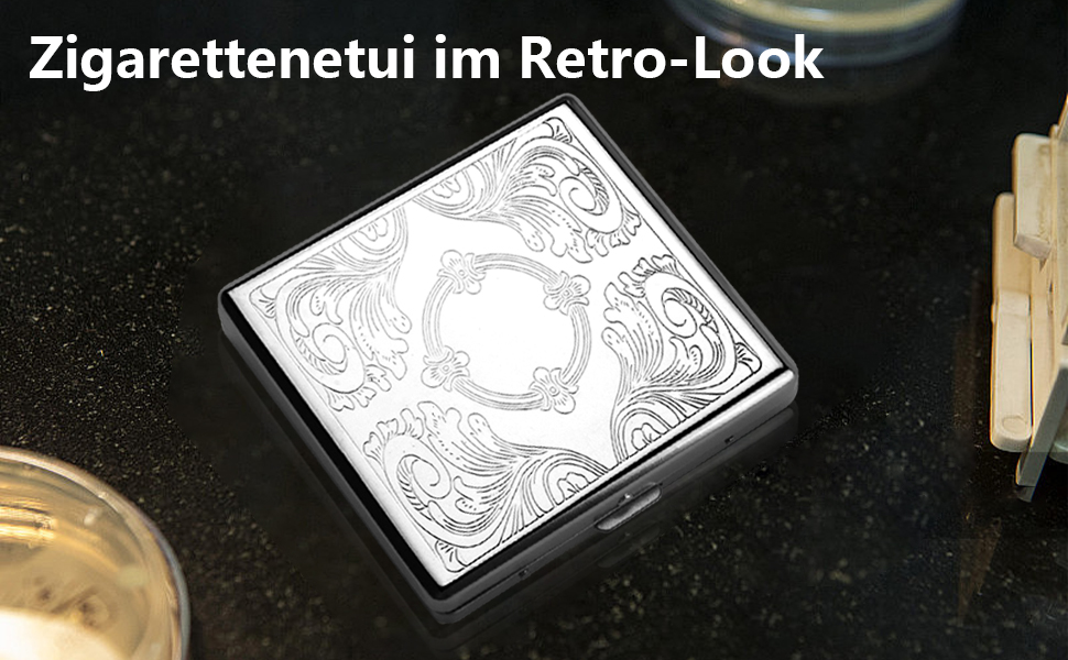 Алюмінієве тютюнопакувальник срібного кольору на 20 сигарет - 2 шт.