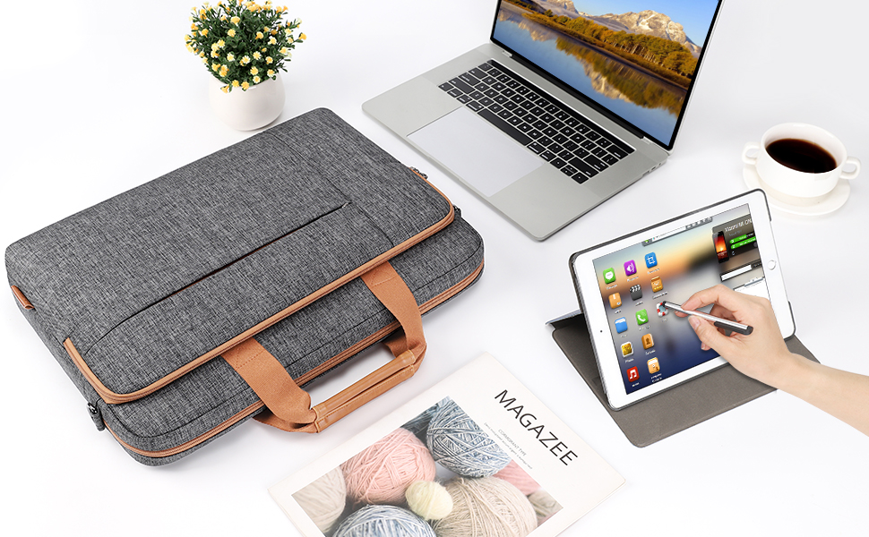 DOMISO сумка для ноутбука 17-17.3'' водонепроникна ділова, темно-сіра, для Dell, Lenovo, HP, MSI, ASUS