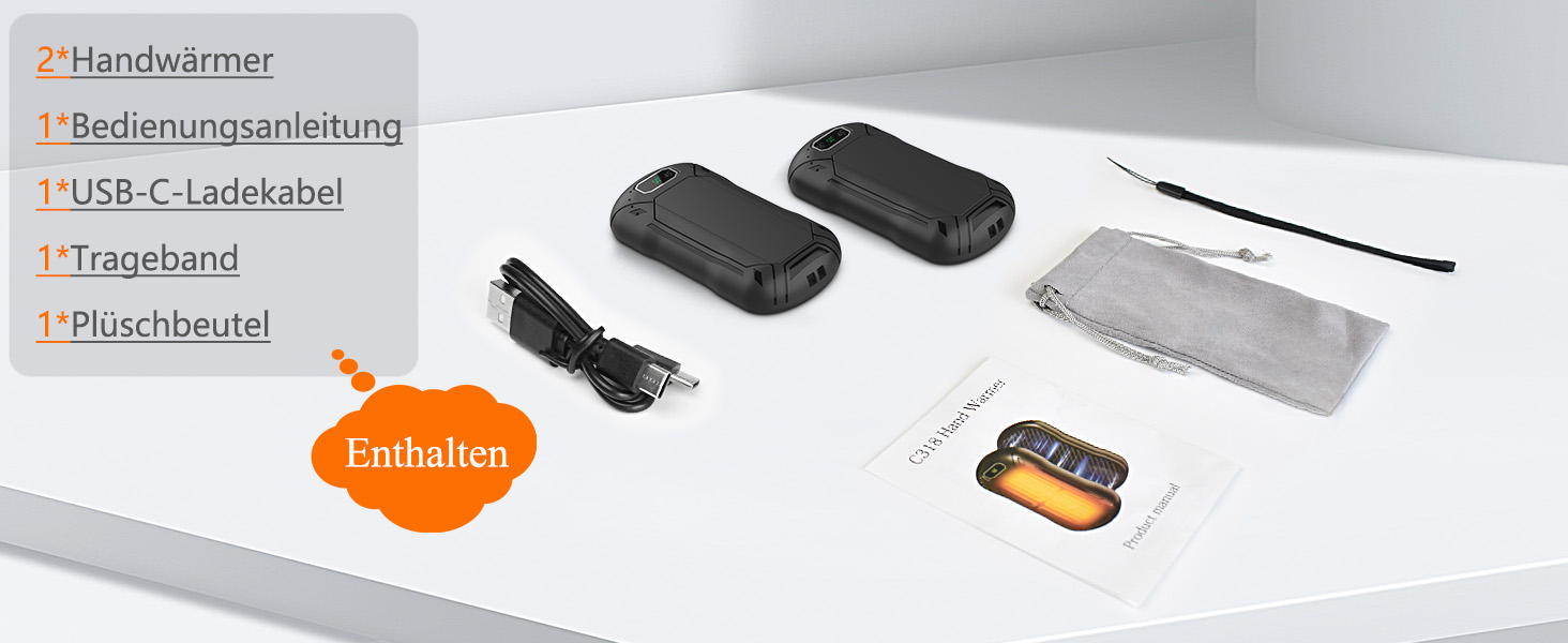 Електричні грілки для рук 2 шт., 6000 мАг, перезаряджувані, магнітні, 3 режими нагріву, USB, для жінок, чоловіків, дітей