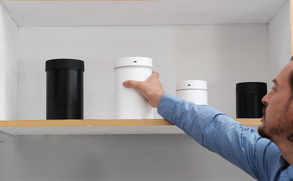 Металева кавова банка з герметичним закриттям, 500г, нержавіюча сталь, для зберігання кавових зерен та меленої кави, KF1