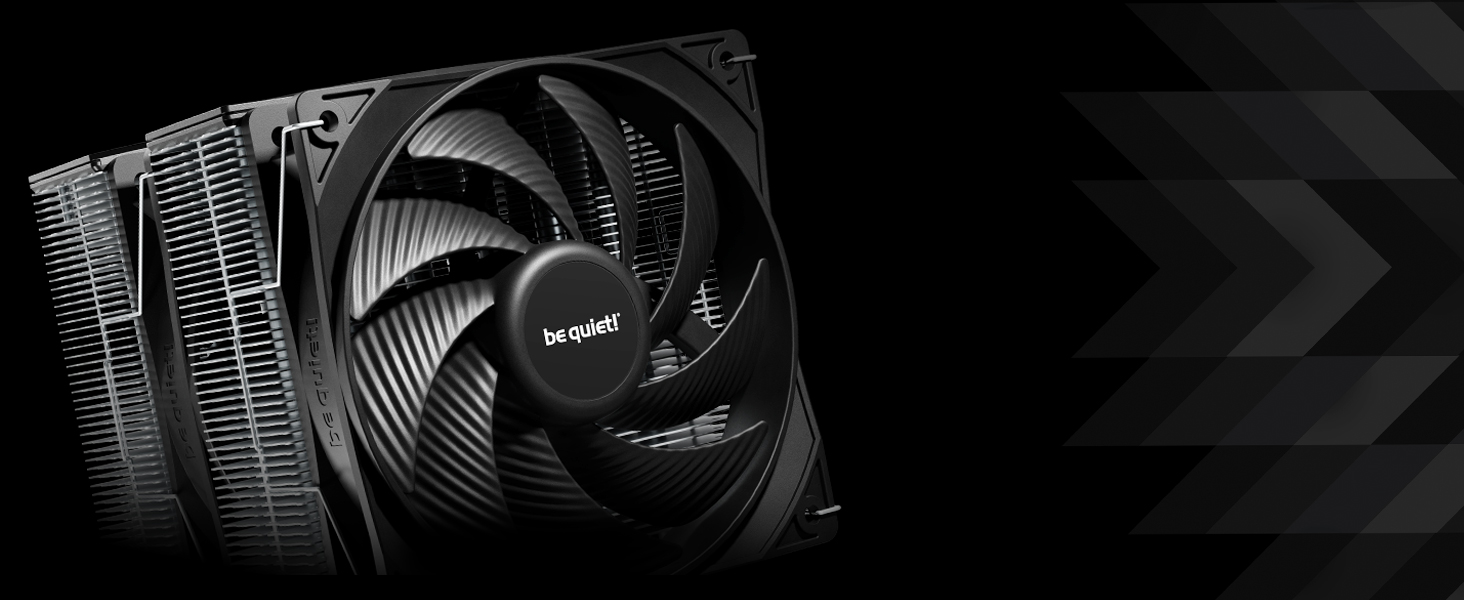 be quiet! Pure Rock Pro 3 Silver - Повітряний кулер для ПК з 4 тепловими трубами та вентилятором Pure Wings 3 120mm