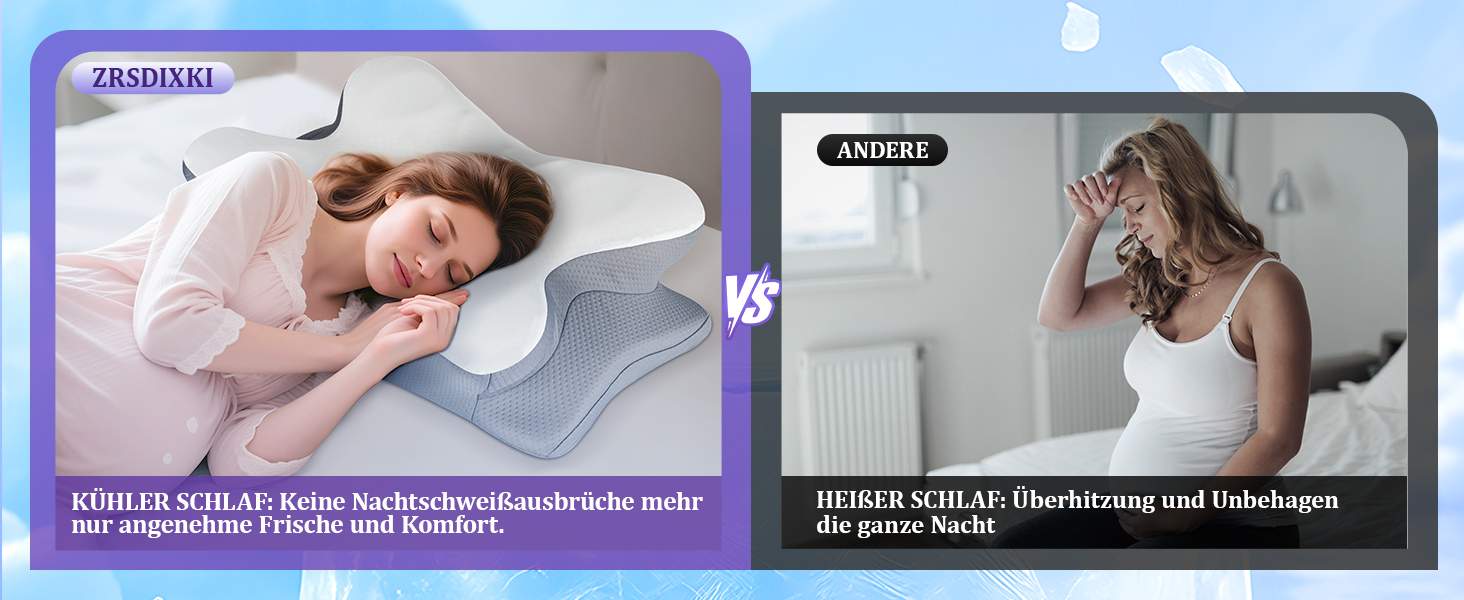 Подушка для шиї з Memory Foam - Ортопедична подушка для сну, бічних, спинних та тих, хто спить на животі. Підтримка шиї.