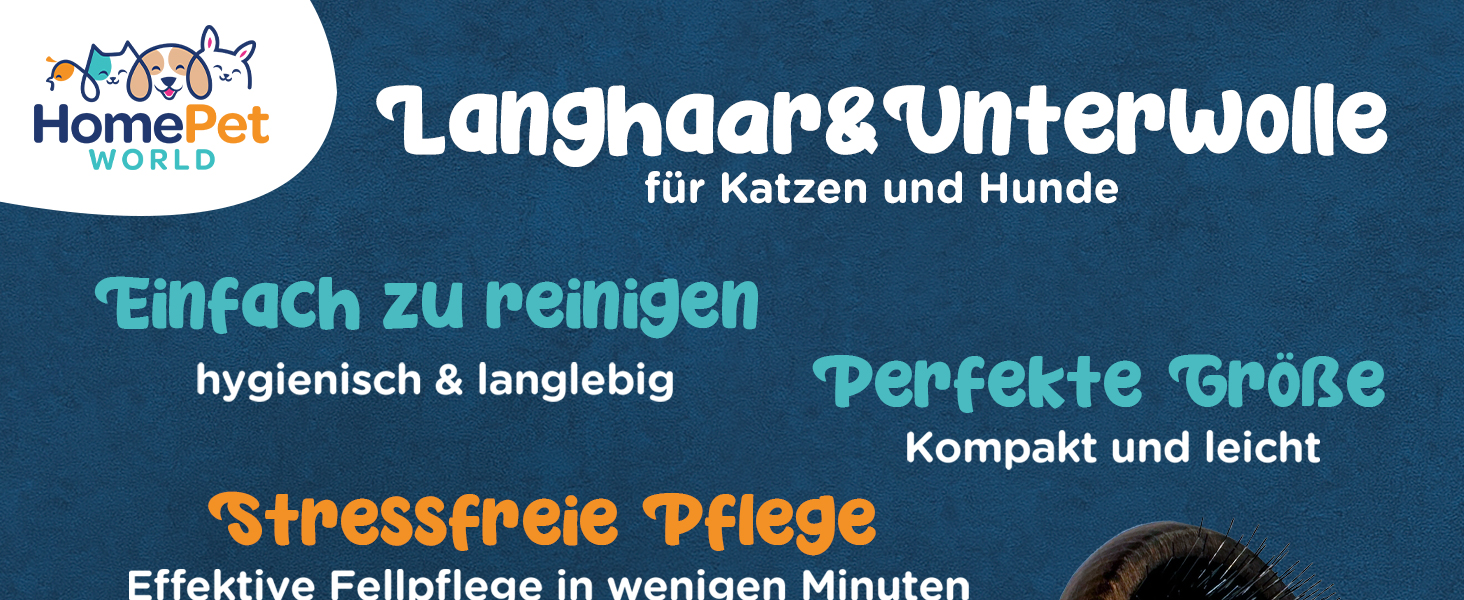 Двостороння щітка для собак і котів HomePetWorld 2 в 1 - для догляду за довгою та середньою шерстю, видаляє підшерсток та запобігає утворенню ковтунів