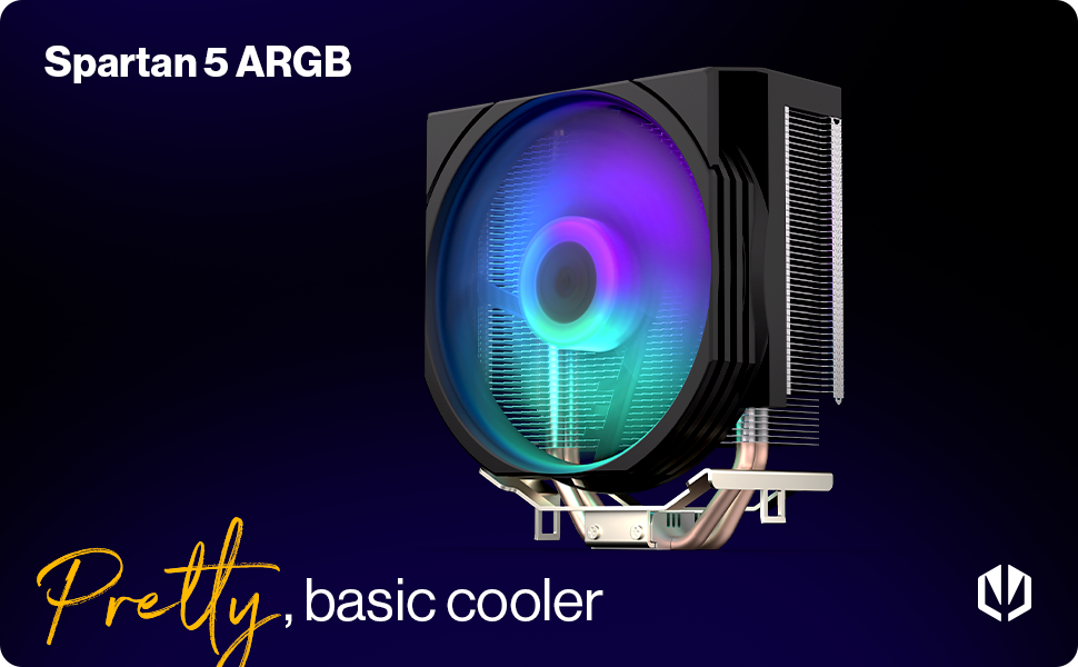Кулер для CPU Endorfy Spartan 5 ARGB - підтримка AM4, AM5, LGA1700, LGA1200, LGA1150, 120mm вентилятор