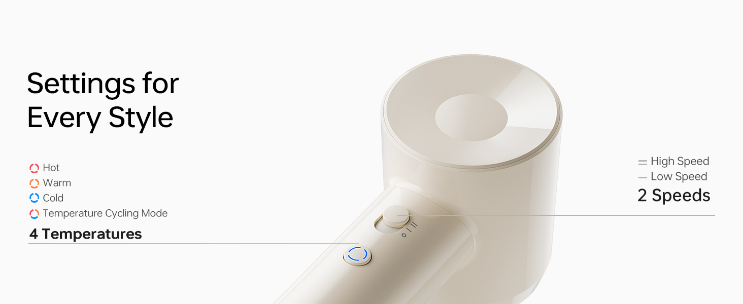 Laifen SE Lite Hair Dryer - Negative Ion Hair Dryer with 100,000 RPM Brushless Motor - Fast Drying, Quiet, Travel-Friendly (Milktea Color)