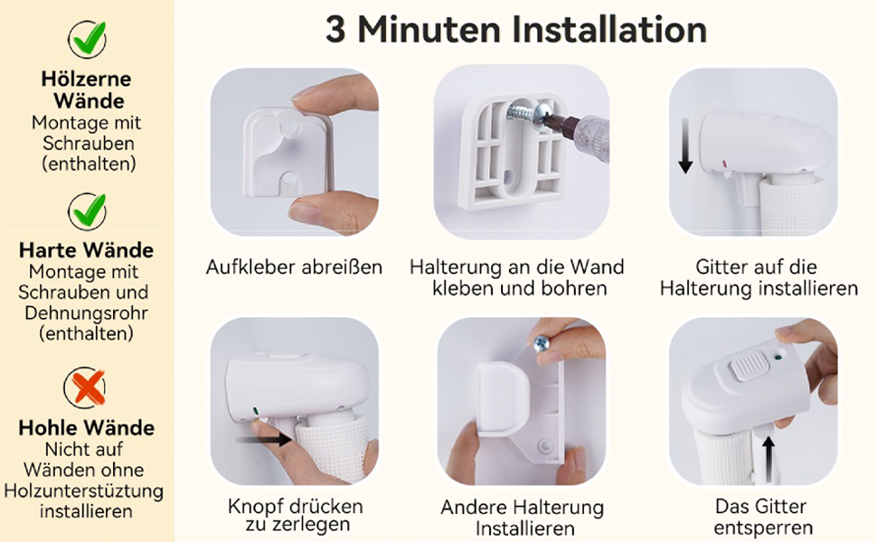 Захисне ворота для дитячих воріт, розтягуване 0-140 см, захист для дитини та домашніх тварин. Підходить для сходів, дверей, тераси (білий)