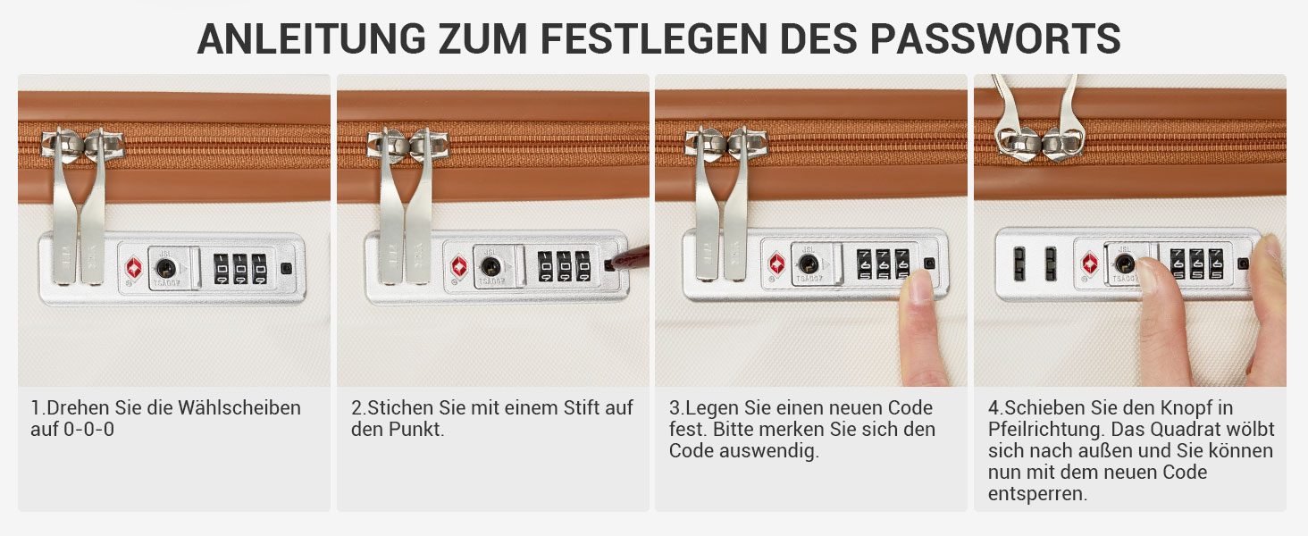 Чемодан British Traveller Hartschalenkoffer Groß, 74.5 x 49 x 30.5 см, з ABS + PC, TSA-замок, 4 колеса, для подорожей та бізнесу (Крем, M)