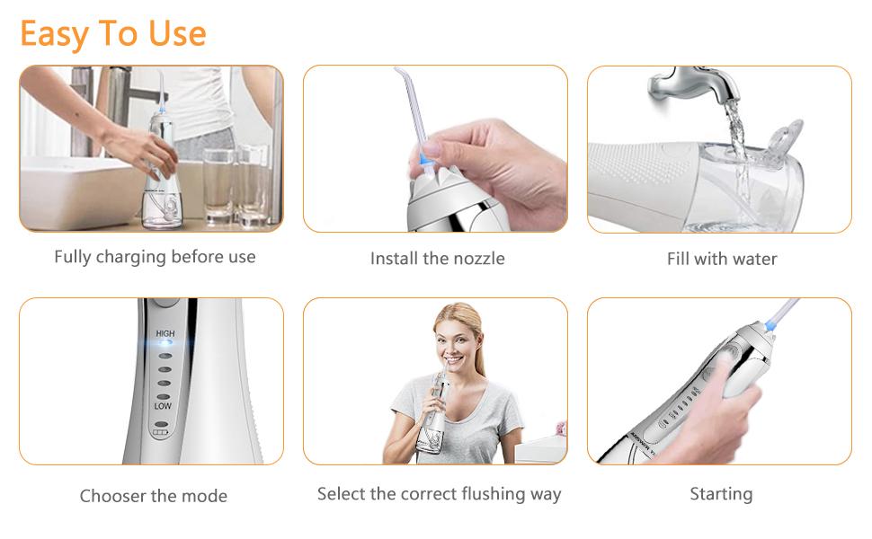 Іригатор для порожнини рота Munddusche: 5 режимів, бездротовий, IPX7, для щоденної гігієни, 300 мл