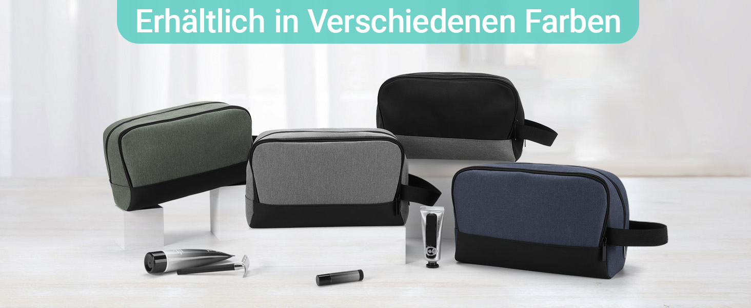 Чоловічий дорожній набір Elviros: органайзер для туалетних аксесуарів, кульки для гоління, сірий