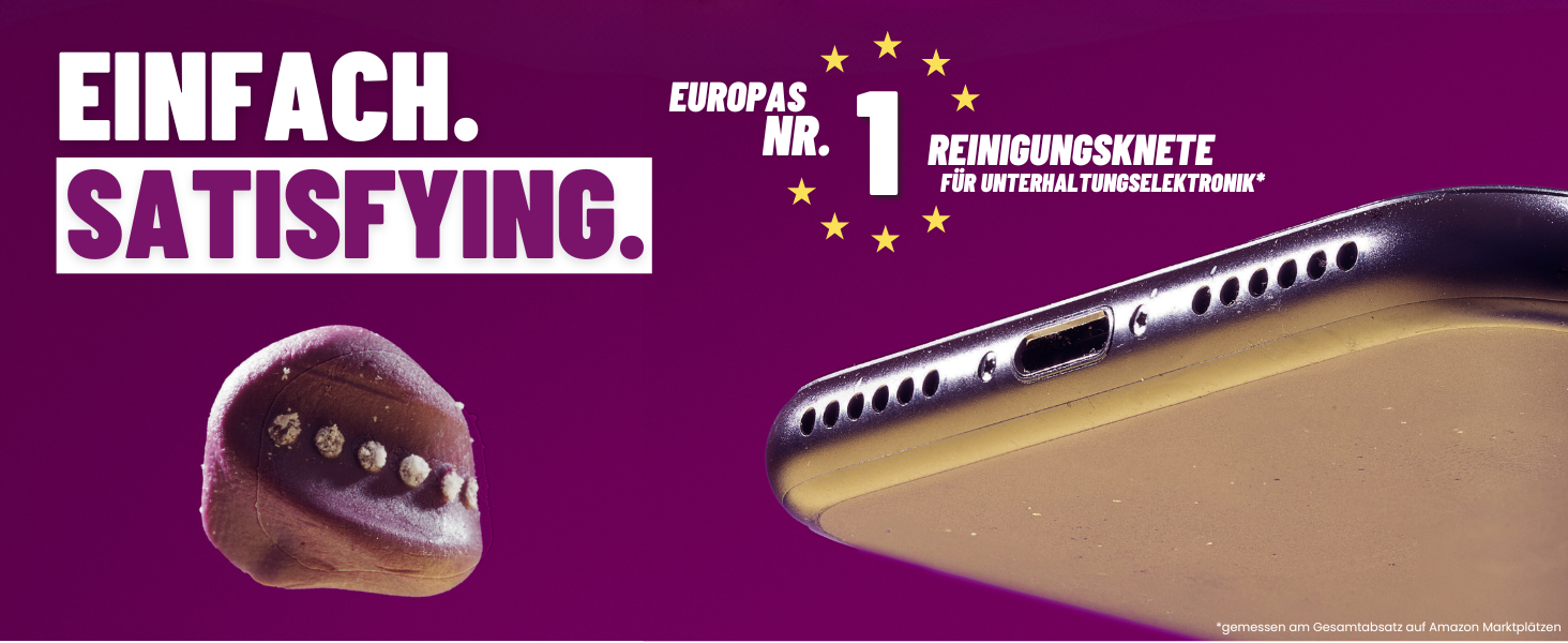 Клейка губка для чищення телефону та навушників STIKKI - професійний набір для чищення з щітками та інструментом для роз'ємів USB-C та Lightning. Чистить важкодоступні місця, сумісний з Airpods, iPhone та іншими пристроями.