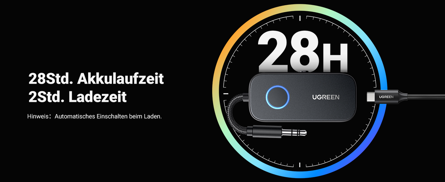 Bluetooth-ресивер UGREEN AptX 5.3 Hi-Fi аудіо-адаптер для стереосистем з Dual 3.5mm AUX