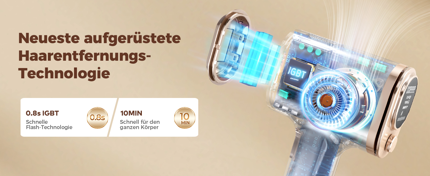 IPL пристрій для епіляції Haarlosy з IGBT-технологією та 9 рівнями інтенсивності, 999,900 імпульсів світла, безболісна епіляція лазером для чоловіків та жінок, для тіла та ніг