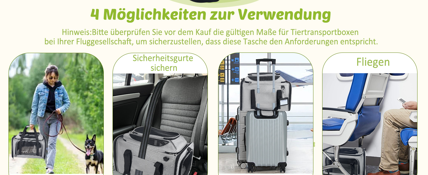 Транспортна сумка для кота та собаки, переноска для тварин (чорна, L)