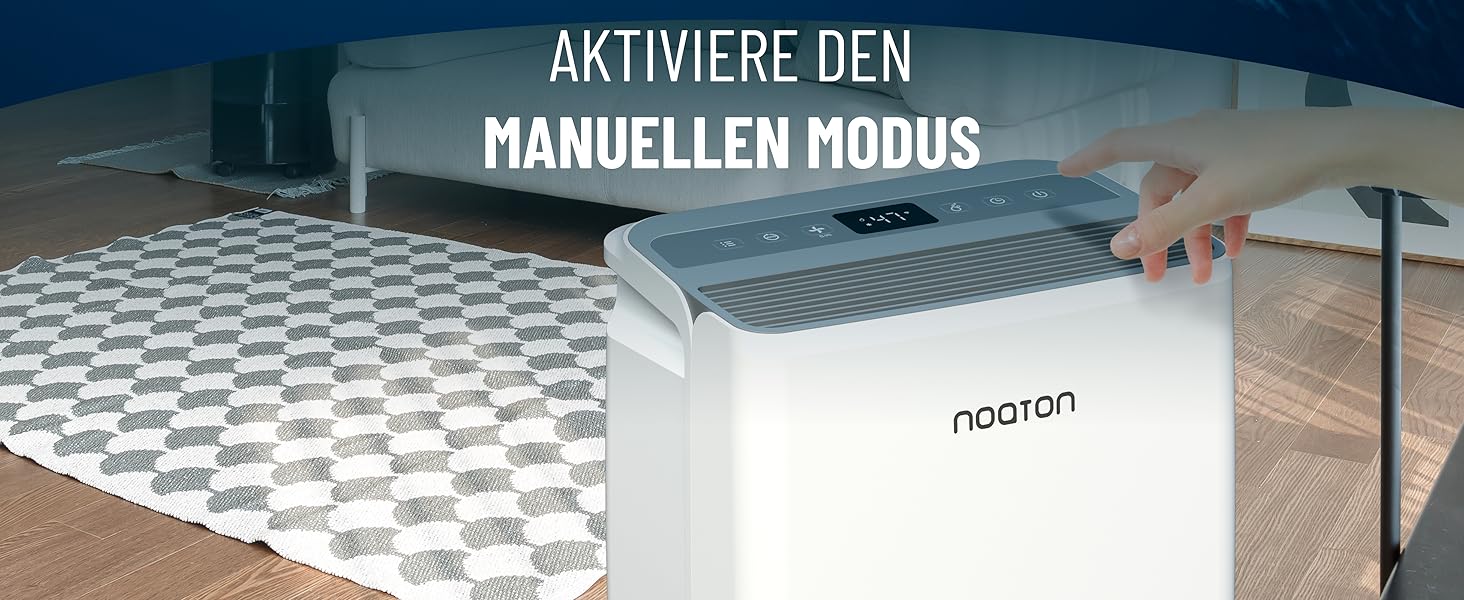 Noaton® DF 4115 WiFi: Зволожувач та очищувач повітря HEPA, 15л/24г, 5 режимів, тихий, з таймером, Wi-Fi, 3 роки гарантії, для приміщень до 50 м²