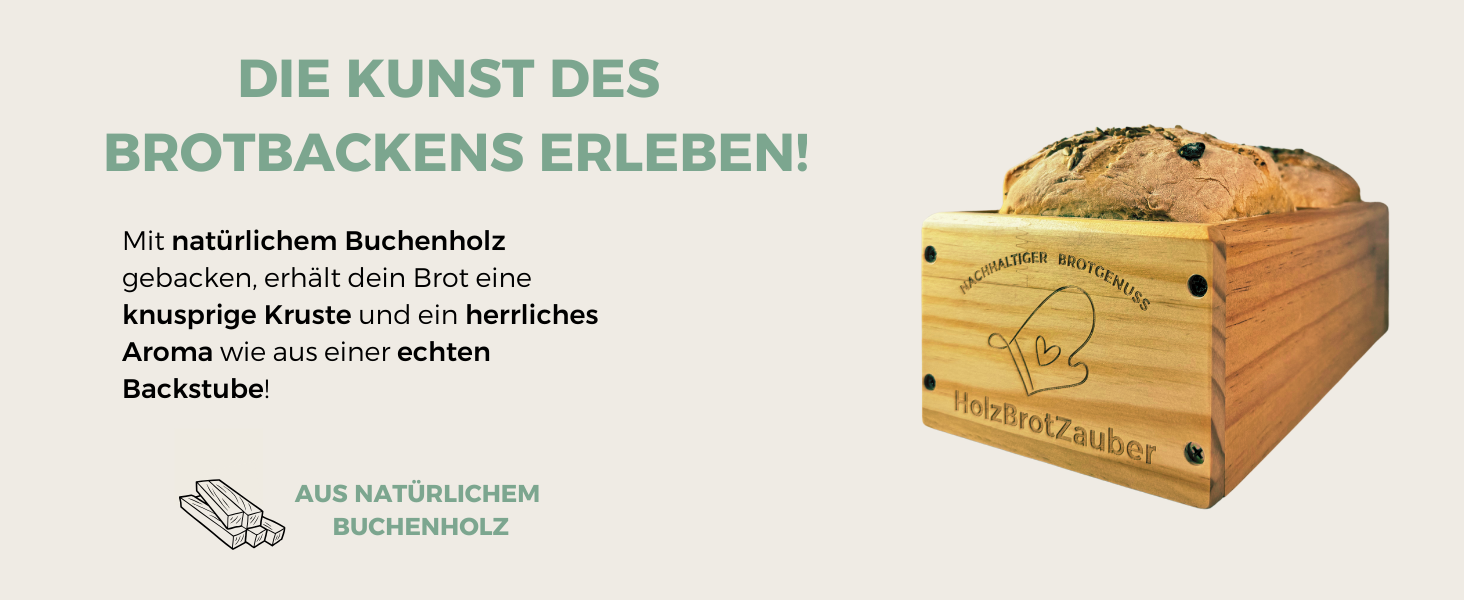 Форма для випікання хліба 30 см з букового дерева HOLZBROTZAUBER, з роздільником, для домашнього хліба до 1,5 кг
