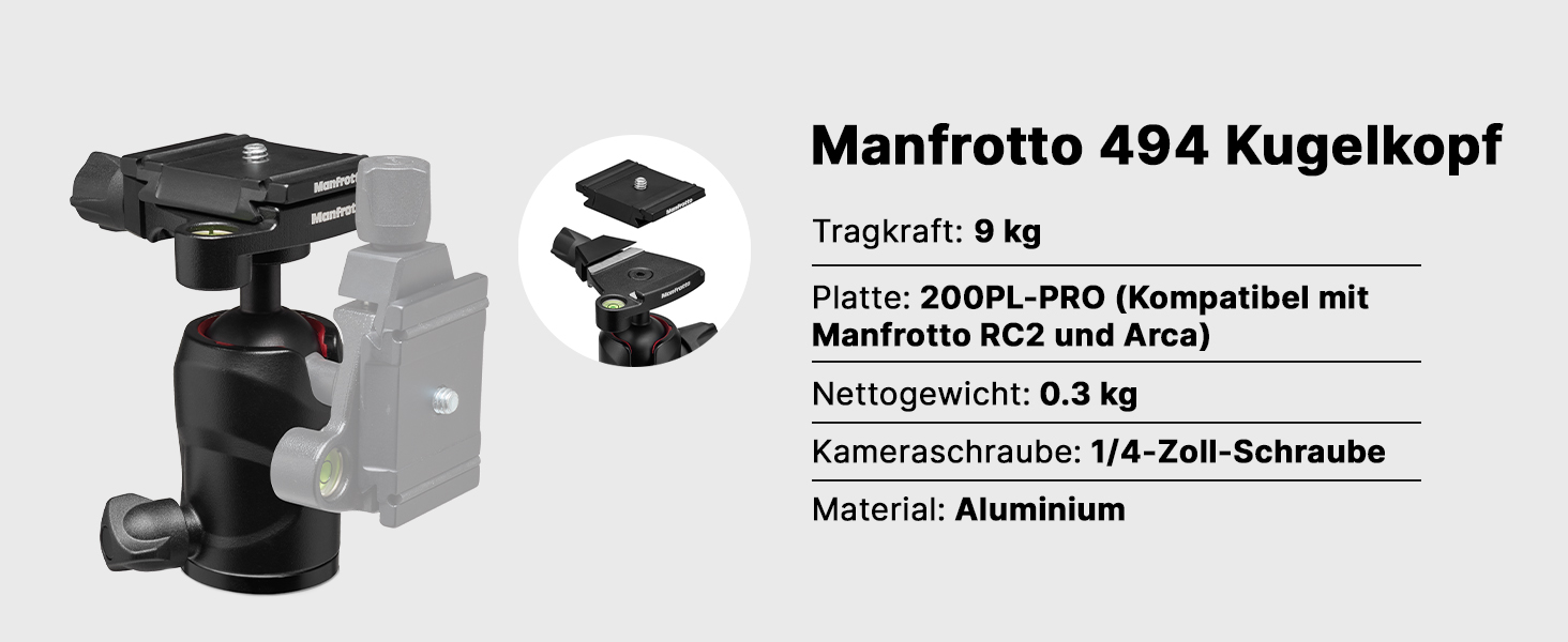 Штатив Manfrotto Befree Advanced для Sony Alpha з кріпленням Arca-Swiss - MKBFRLA-BH