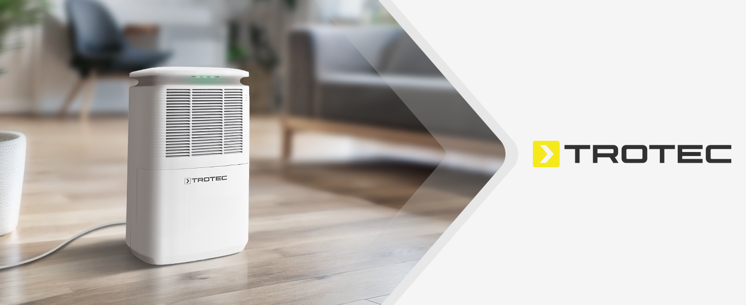 Електричний осушувач повітря Trotec TTK 30 E – продуктивність 12 л/день – площа 15 м² / 37 м³ – з автовимкненням
