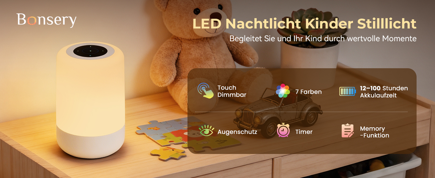 Нічник LED 2 шт, сенсорний диммер, USB зарядка, пульт ДУ, нічник для дітей 13 кольорів, 3 режими, бездротова настільна лампа з таймером для спальні, вітальні (білий)