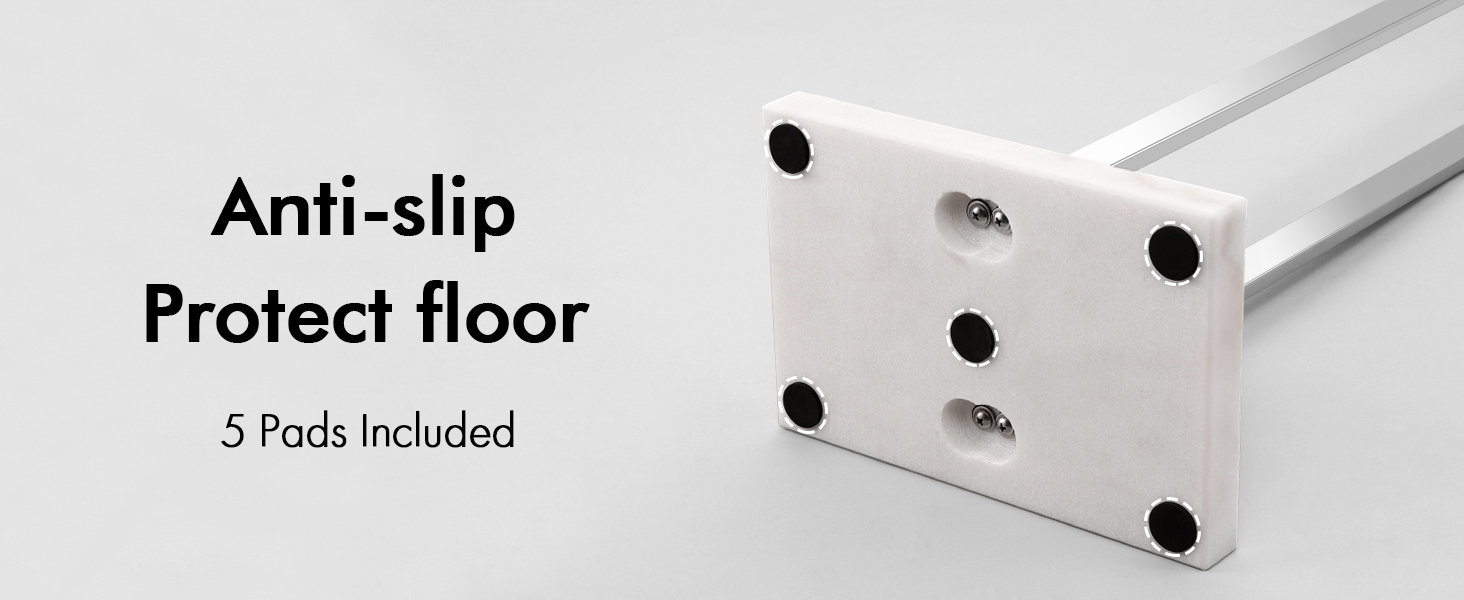 Підставка для рушників подвійна, сталева, з мармуровою основою, 84 см, BTH217-2