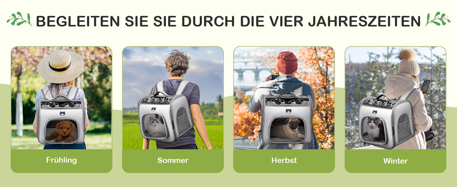 Рюкзак для котів та маленьких собак ALLSOPETS, дихаючий, з фронтальною відкривачкою та страхувальним ремінцем, для подорожей, прогулянок та хайкінгу (Квітково-рожевий)