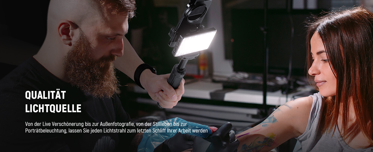 NEEWER BL120B Набір світла для селфі та татуювань LED, сумісний з iPhone, кліп-он CPL фільтр, штатив, тримач для телефону, заповнююче світло, видаляє відблиски для фотографії, відео, їжі, ювелірних виробів